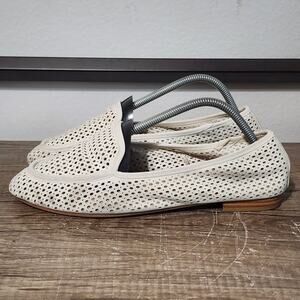Torrid Perforated Slip-On Flats Shoes Size 9 Extra Wide White